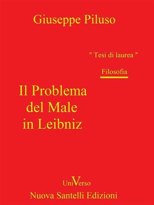 cover image of Il problema del male in Leibniz